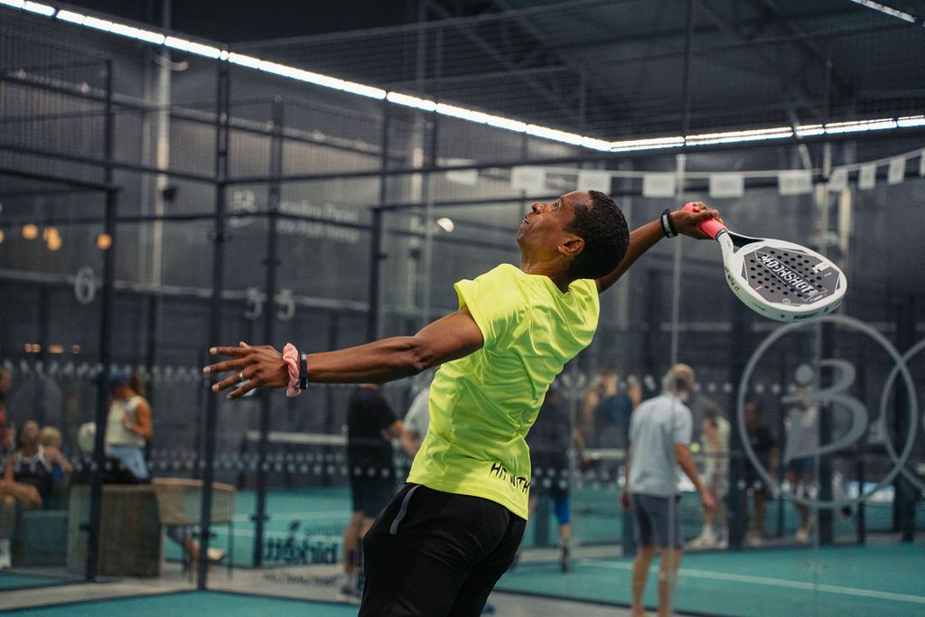 Members playing on the courts at Beaulieu Padel Club